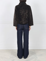 The Anastasia Reversible Crop Shearling Jacket
