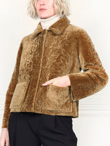 The Anastasia Reversible Crop Shearling Jacket
