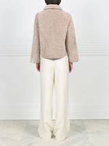 The Anastasia Reversible Crop Shearling Jacket