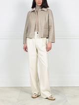 The Anastasia Reversible Crop Shearling Jacket