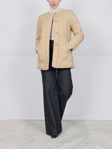 The Amy Quilted Sheared Fur Reversible Jacket