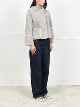 Reversible Shearling Whipstitch Jacket