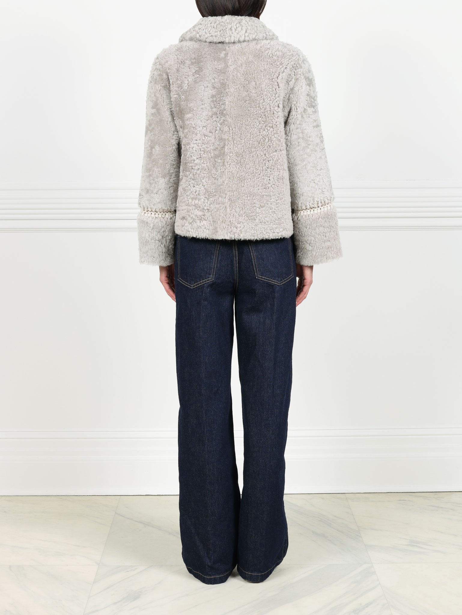 Reversible Shearling Whipstitch Jacket