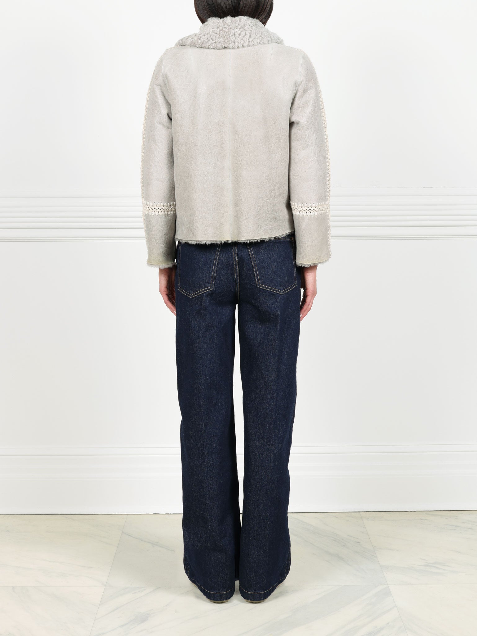 Reversible Shearling Whipstitch Jacket