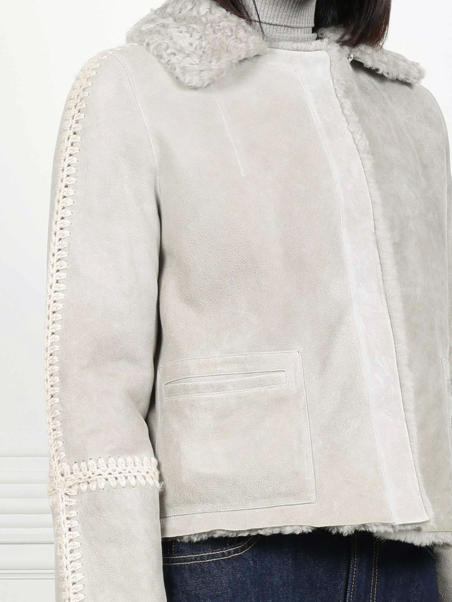 Reversible Shearling Whipstitch Jacket