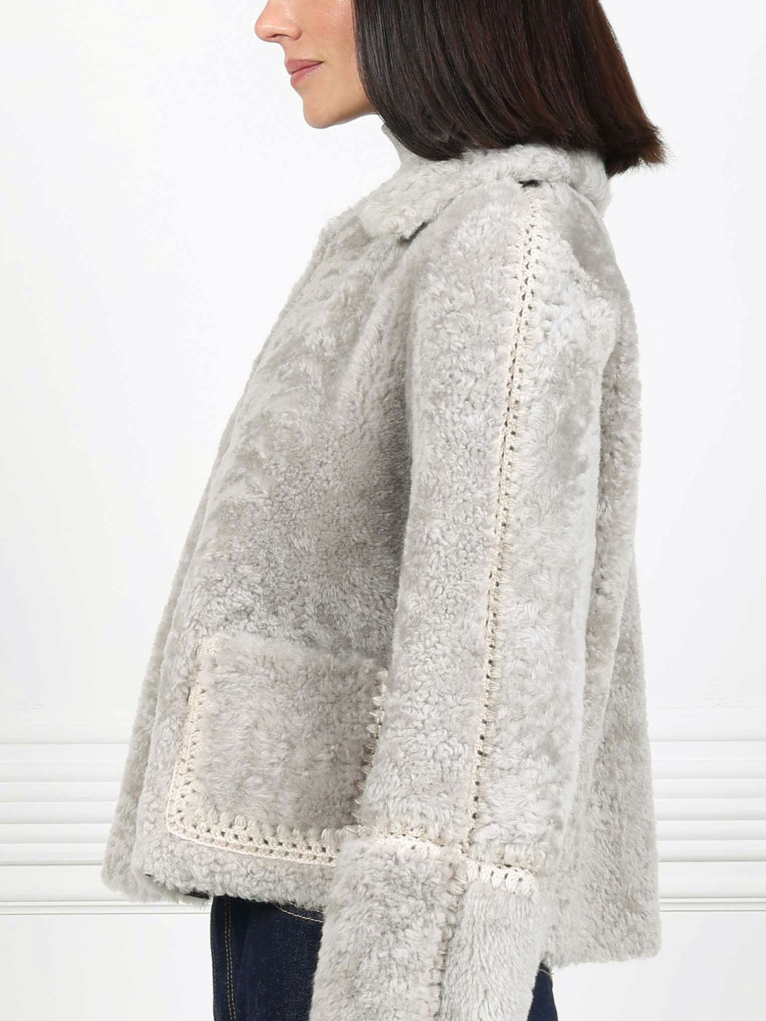 Reversible Shearling Whipstitch Jacket
