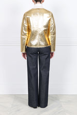 The Farrah Shearling Jacket in Gold