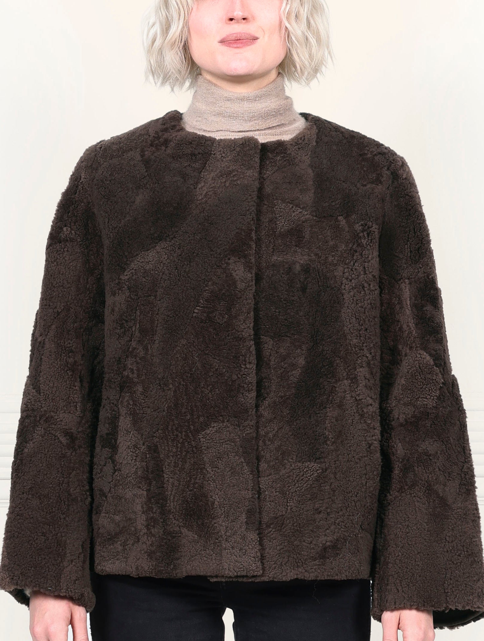 The Lisette Upcycled Shearling Jacket