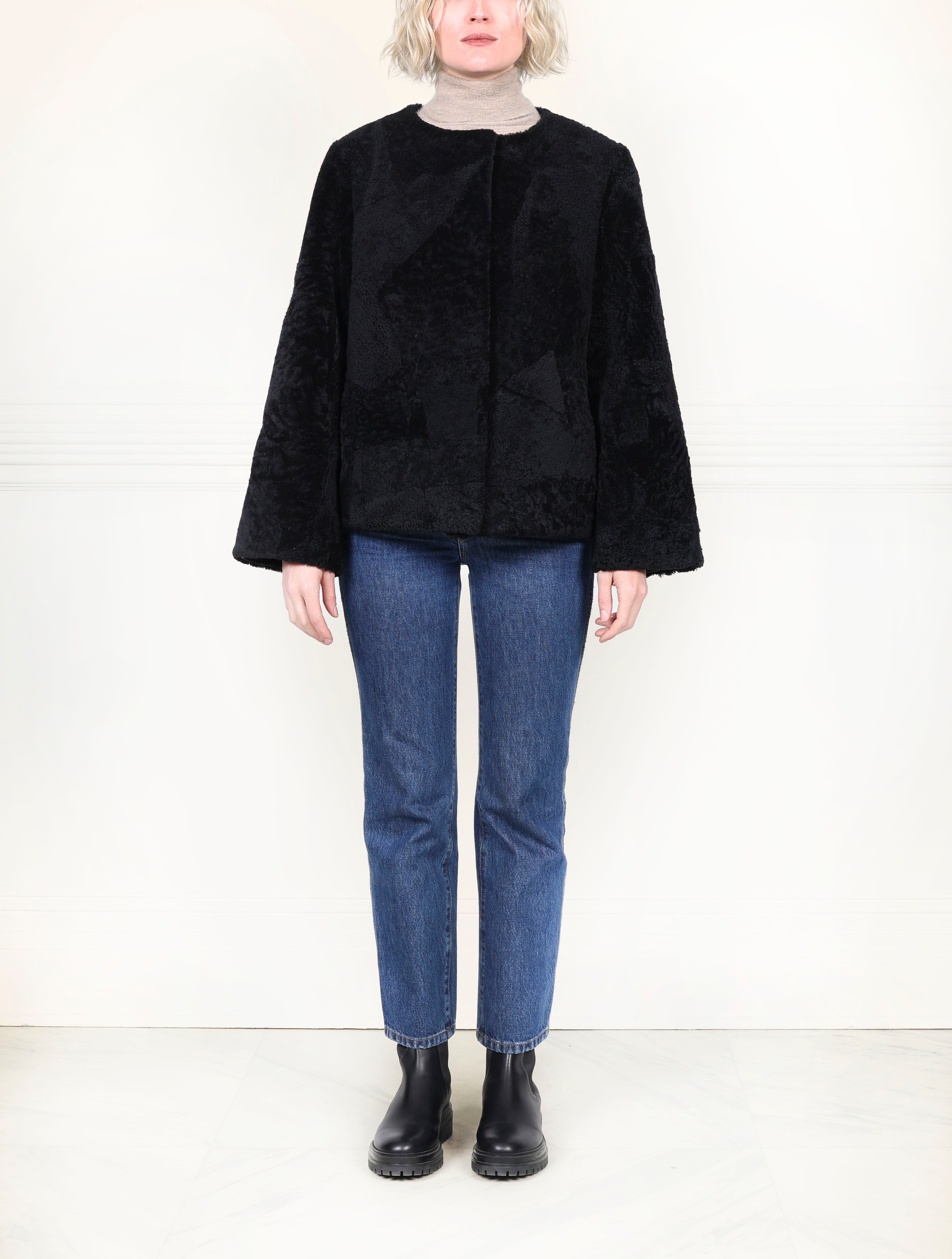 The Lisette Upcycled Shearling Jacket