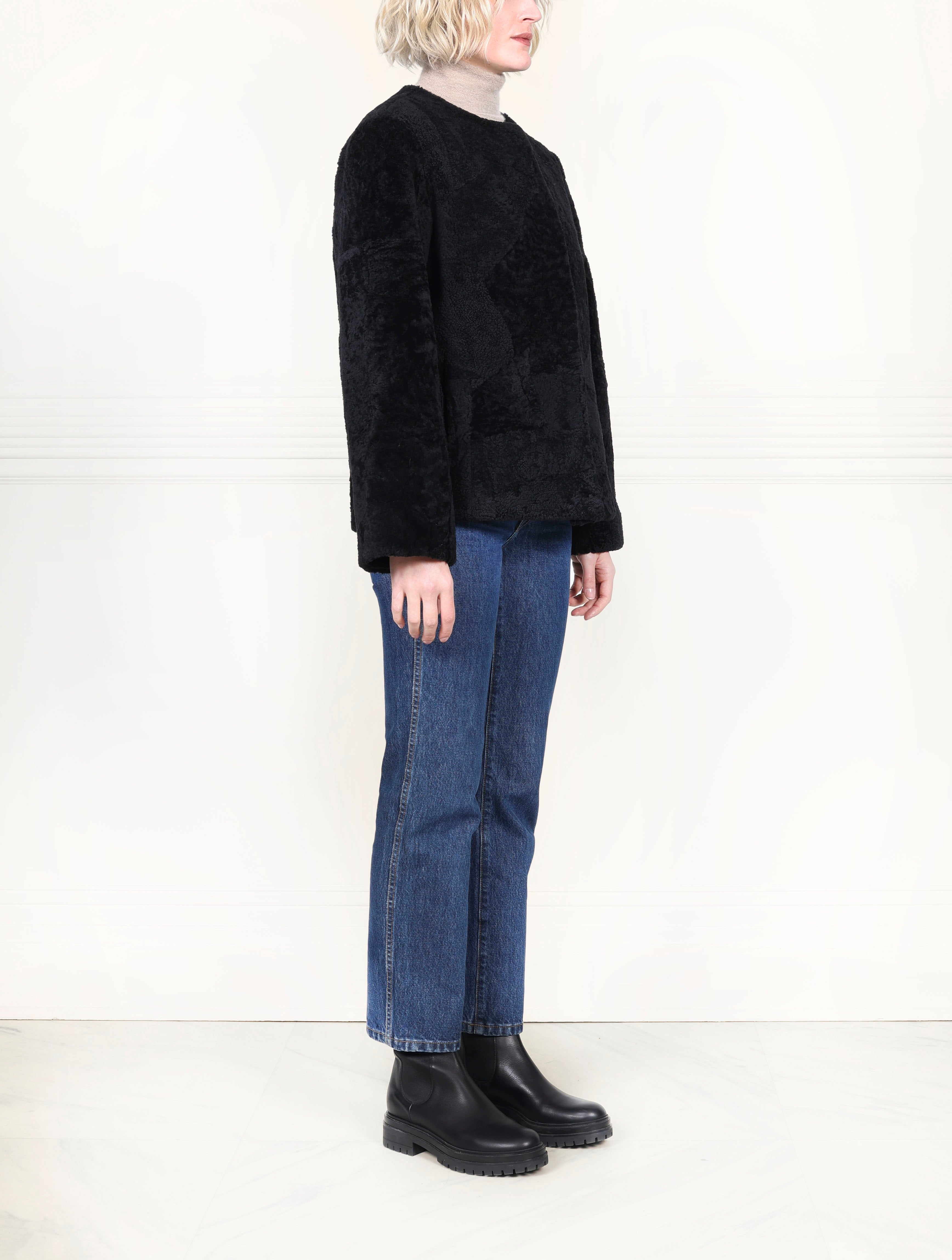 The Lisette Upcycled Shearling Jacket