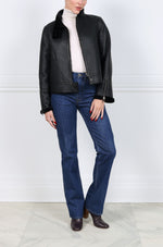 The Kate M Merino Shearling Moto Jacket