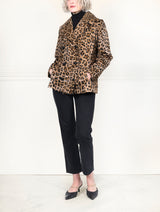 The Jackie Leopard Printed Shearling Jacket