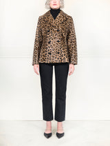 The Jackie Leopard Printed Shearling Jacket