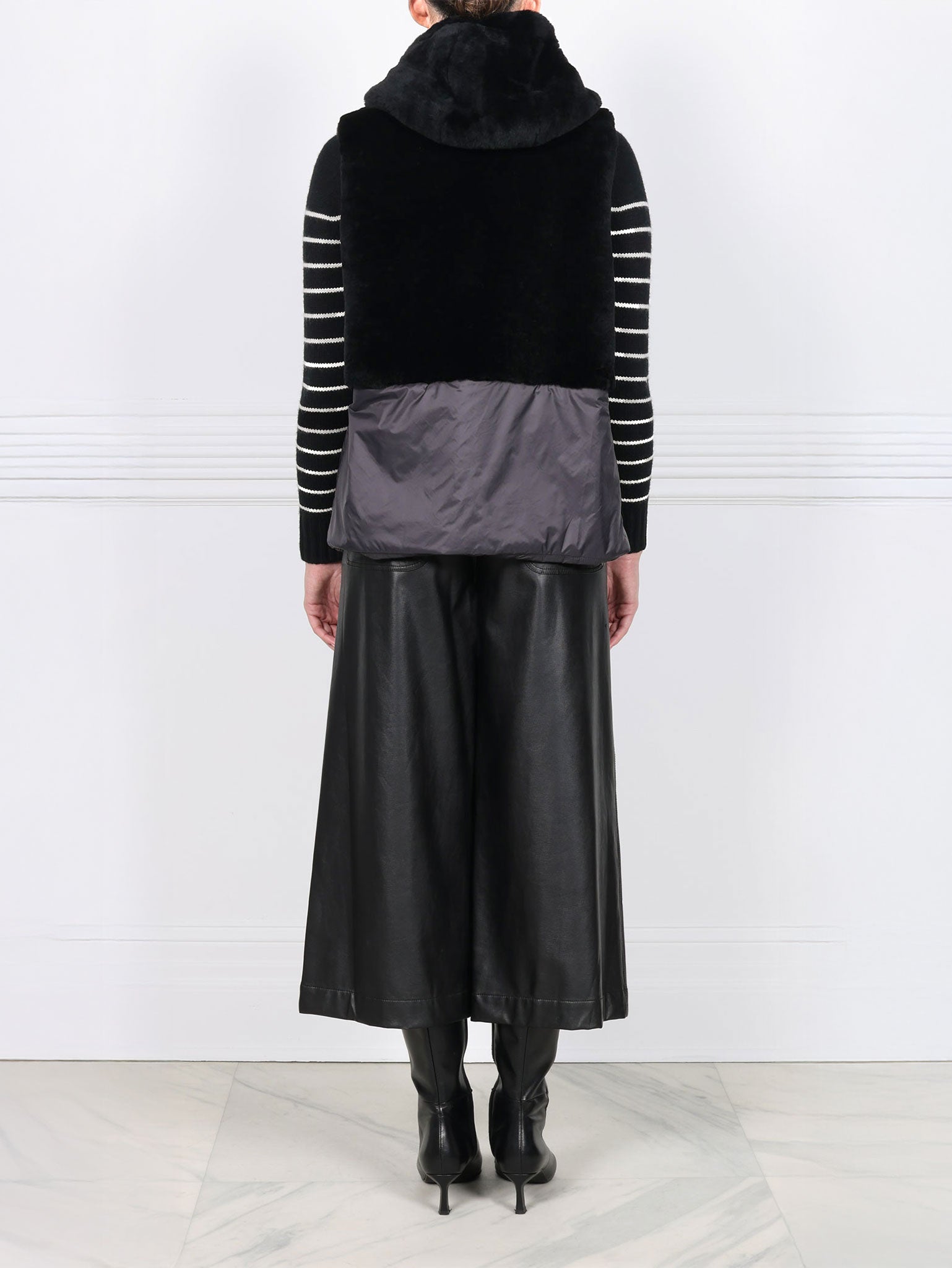 The BC Hooded Shearling Puffer Vest