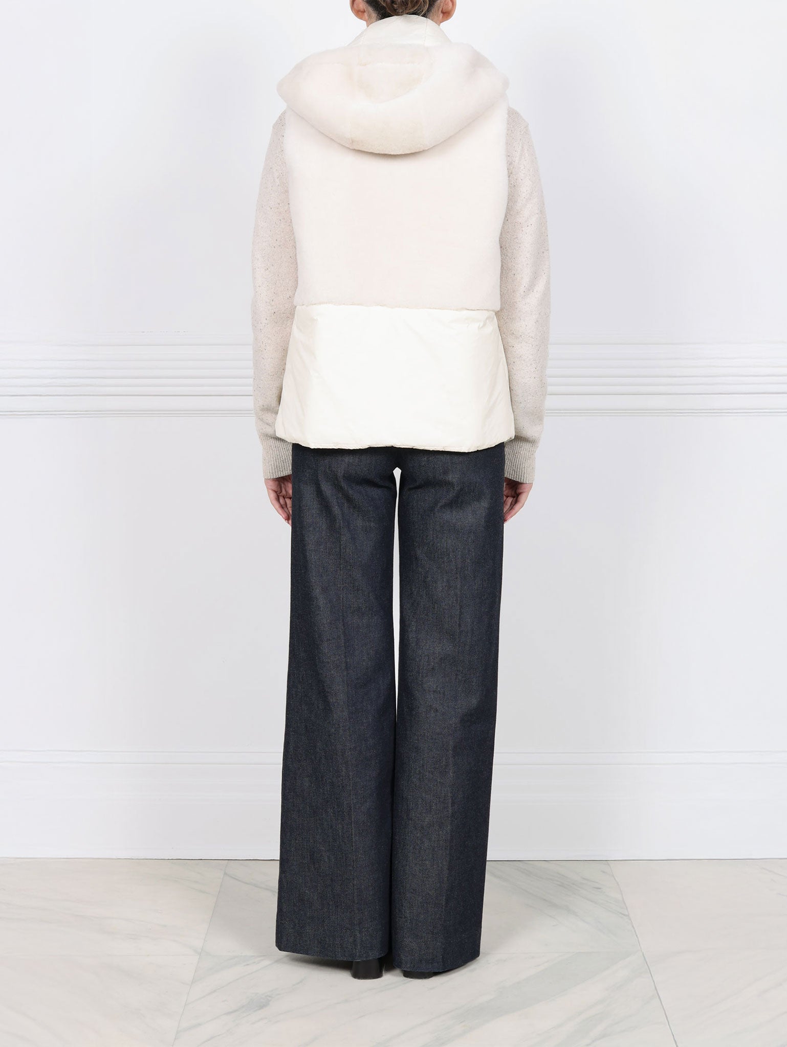 The BC Hooded Shearling Puffer Vest