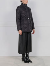 Quilted Sheared Fur Reversible Jacket with Belt