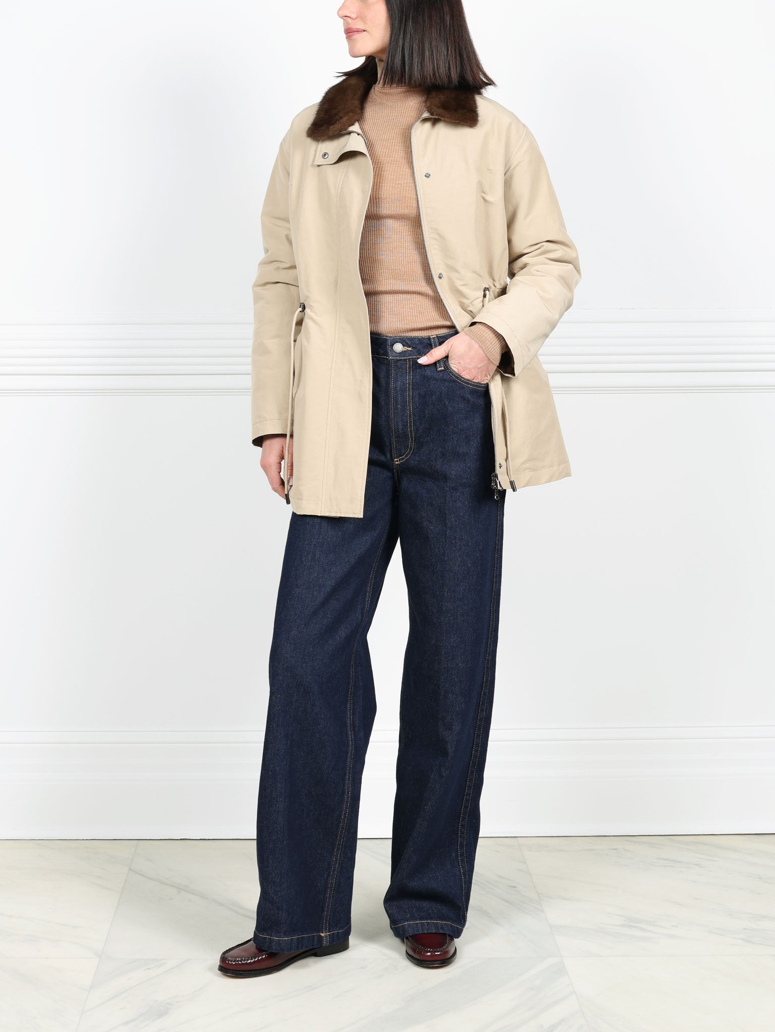 The Quincy Mink Lined Fur Jacket
