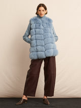 The Lynne Fox Fur and Suede Vest