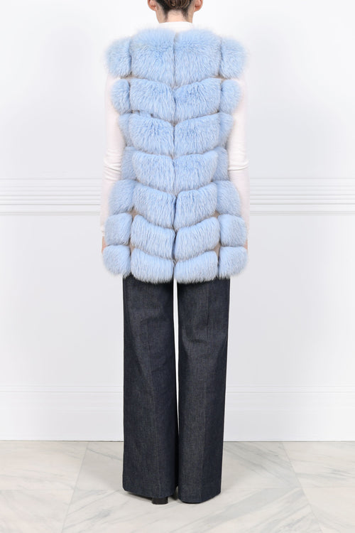 Fox Fur and Suede Vest