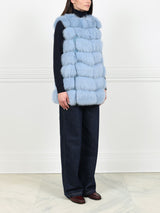 The Lynne Fox Fur and Suede Vest