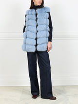 The Lynne Fox Fur and Suede Vest
