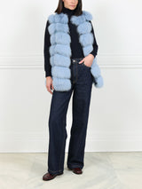 The Lynne Fox Fur and Suede Vest