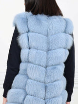 The Lynne Fox Fur and Suede Vest