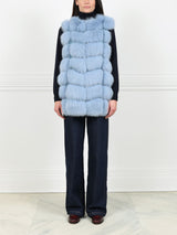 The Lynne Fox Fur and Suede Vest