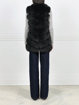 The Lynne Fox Fur and Suede Vest