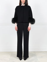 The Cookie Double Face Jacket with Fox Fur Cuffs