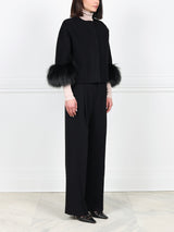 The Cookie Double Face Jacket with Fox Fur Cuffs