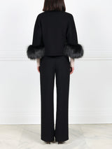 The Cookie Double Face Jacket with Fox Fur Cuffs