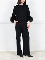 The Cookie Double Face Jacket with Fox Fur Cuffs