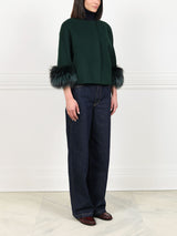 The Cookie Double Face Jacket with Fox Fur Cuffs