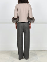 The Cookie Double Face Jacket with Fox Fur Cuffs