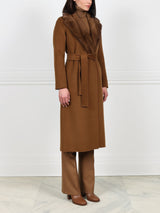 The Anita Wool Cashmere Coat with Mink Collar