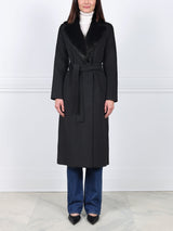 The Anita Wool Cashmere Coat with Mink Collar
