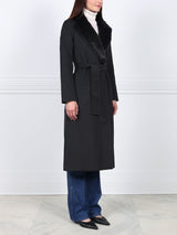 The Anita Wool Cashmere Coat with Mink Collar