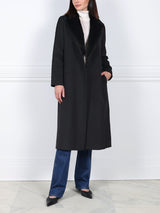 The Anita Wool Cashmere Coat with Mink Collar