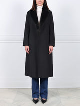 The Anita Wool Cashmere Coat with Mink Collar