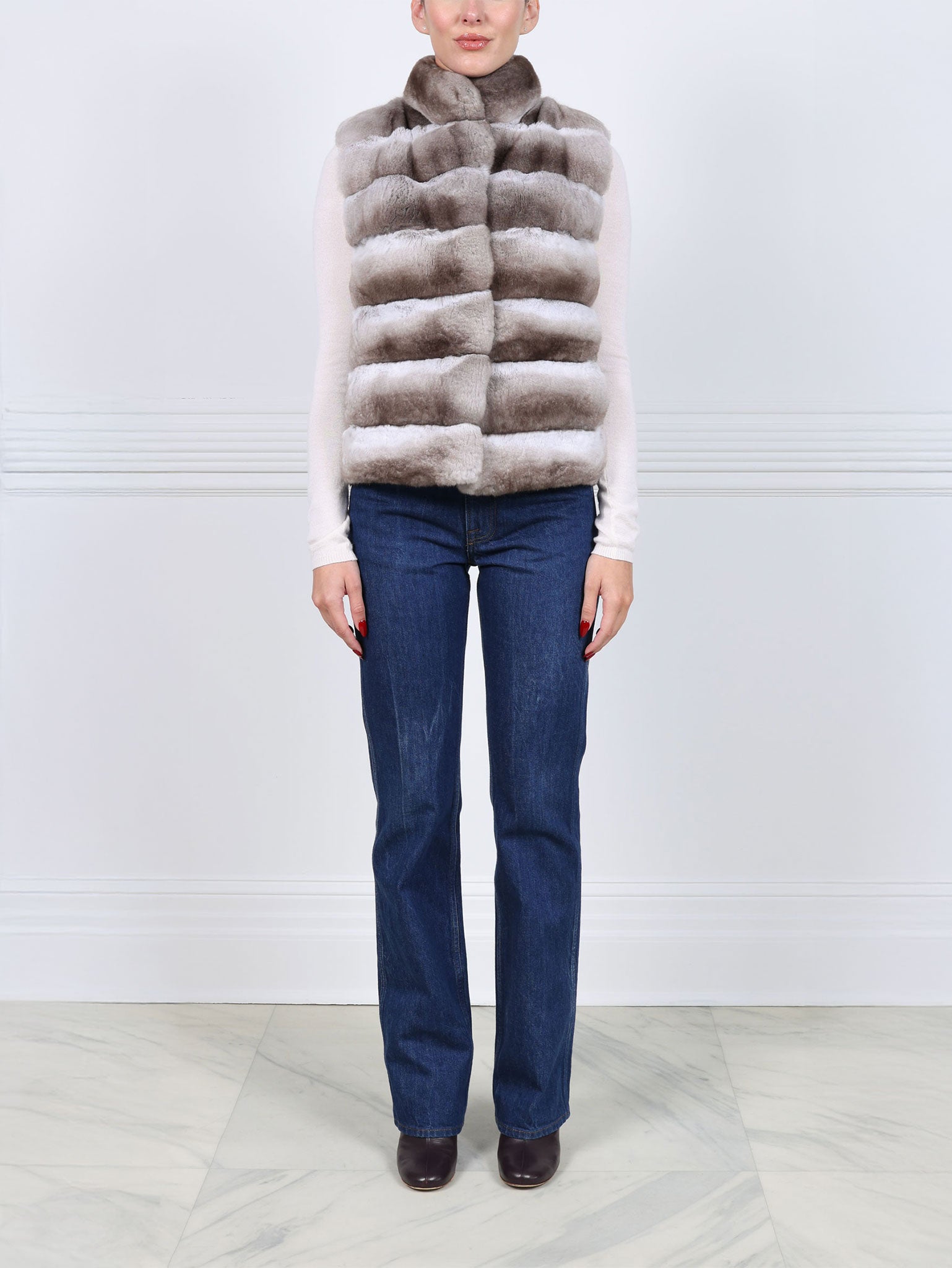 The Tristan Chinchilla Fur Vest