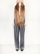 Long Hair Shearling Scarf in Multiple Colors