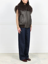 Shearling Zip Front Vest