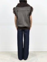 Shearling Zip Front Vest
