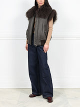 Shearling Zip Front Vest