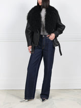 The MC Jacket with Long Hair Curly Trim