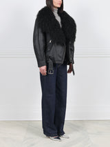 The MC Jacket with Long Hair Curly Trim