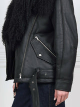 The MC Jacket with Long Hair Curly Trim