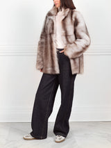 Chinchilla Dyed Shearling Coat