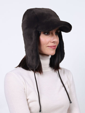 Shearling Baseball Trapper